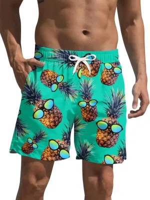 Mens Swim Trunks Quick Dry Beach Shorts Summer Boardshorts with Mesh Lining