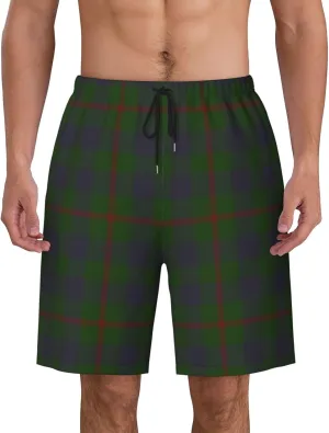 Men's Swim Trunks, Quick Dry Beach Shorts Summer Cool Beach Shorts with Mesh Lining