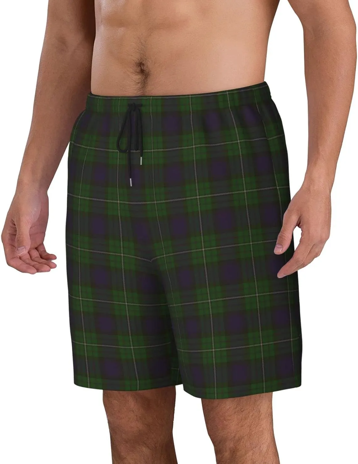 Men's Swim Trunks, Quick Dry Beach Shorts Summer Cool Beach Shorts with Mesh Lining