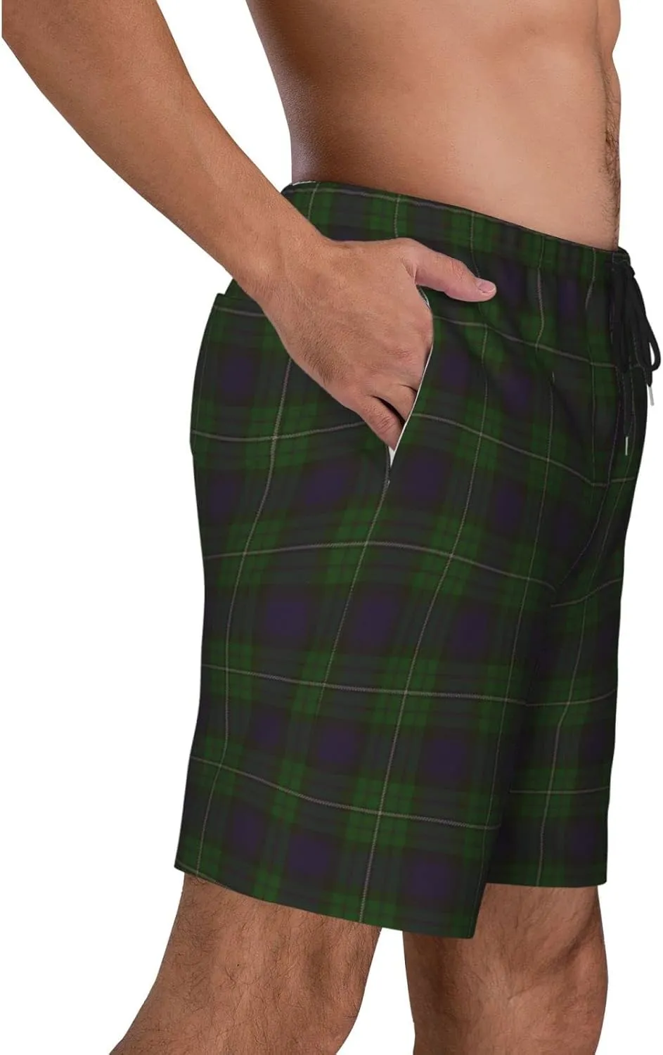 Men's Swim Trunks, Quick Dry Beach Shorts Summer Cool Beach Shorts with Mesh Lining