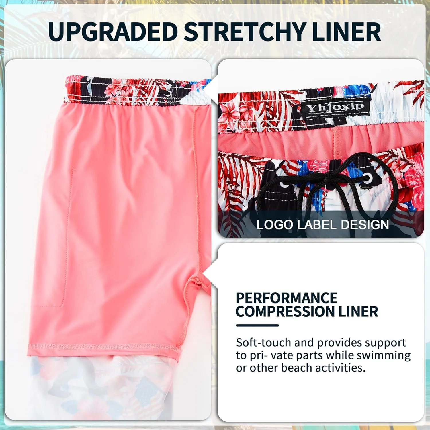 Mens Swim Trunks Quick Dry Board Shorts Bathing Suit for Men Beach Swimwear Breathable Surf Beach Shorts Swimwear