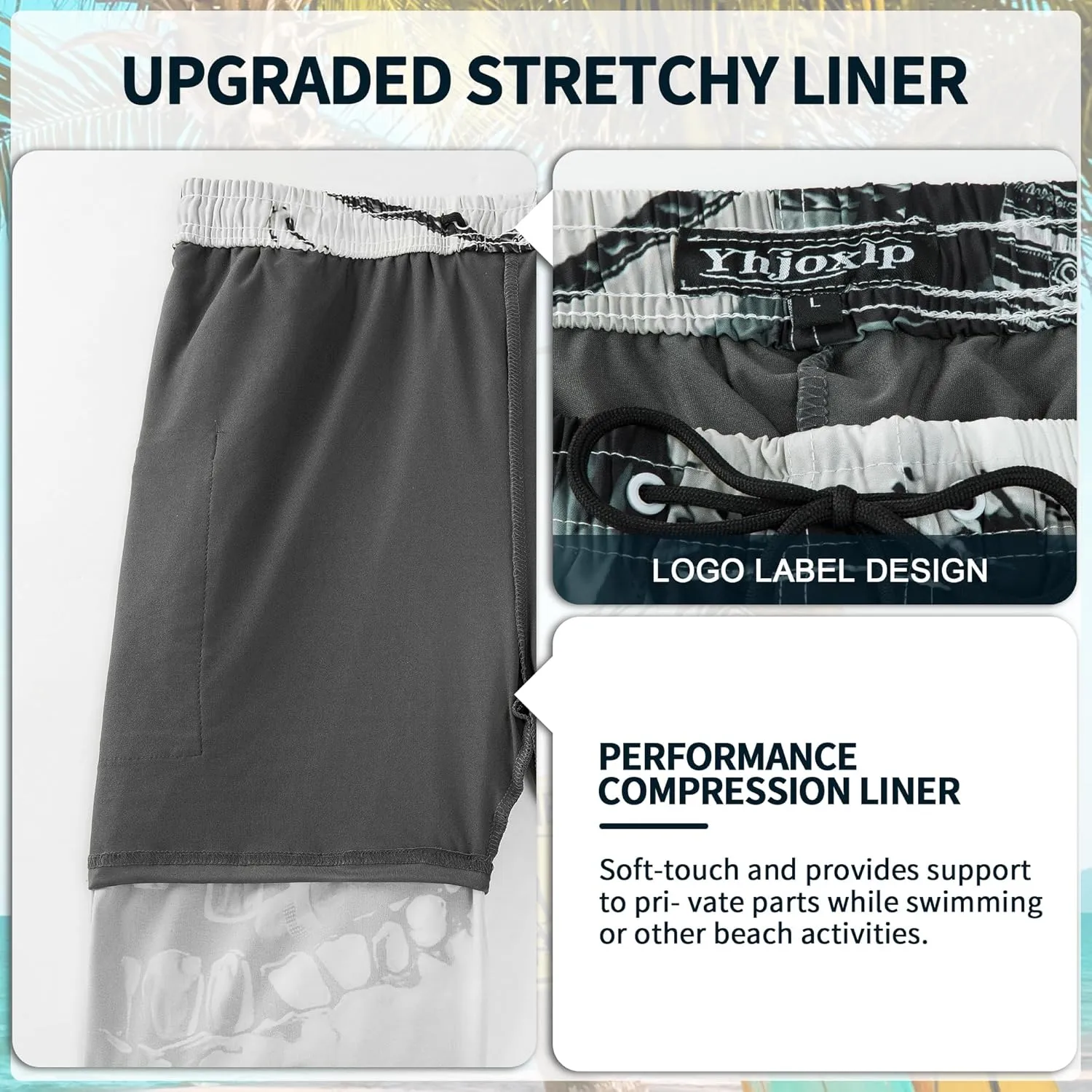 Mens Swim Trunks Quick Dry Board Shorts Bathing Suit for Men Beach Swimwear Breathable Surf Beach Shorts Swimwear
