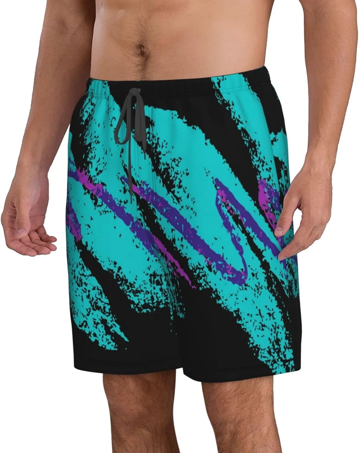 Mens Swim Trunks Quick Dry Board Shorts with Mesh Lining, Breathable Fit Beach Shorts Swimwear Bathing Suits