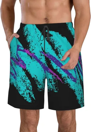 Mens Swim Trunks Quick Dry Board Shorts with Mesh Lining, Breathable Fit Beach Shorts Swimwear Bathing Suits