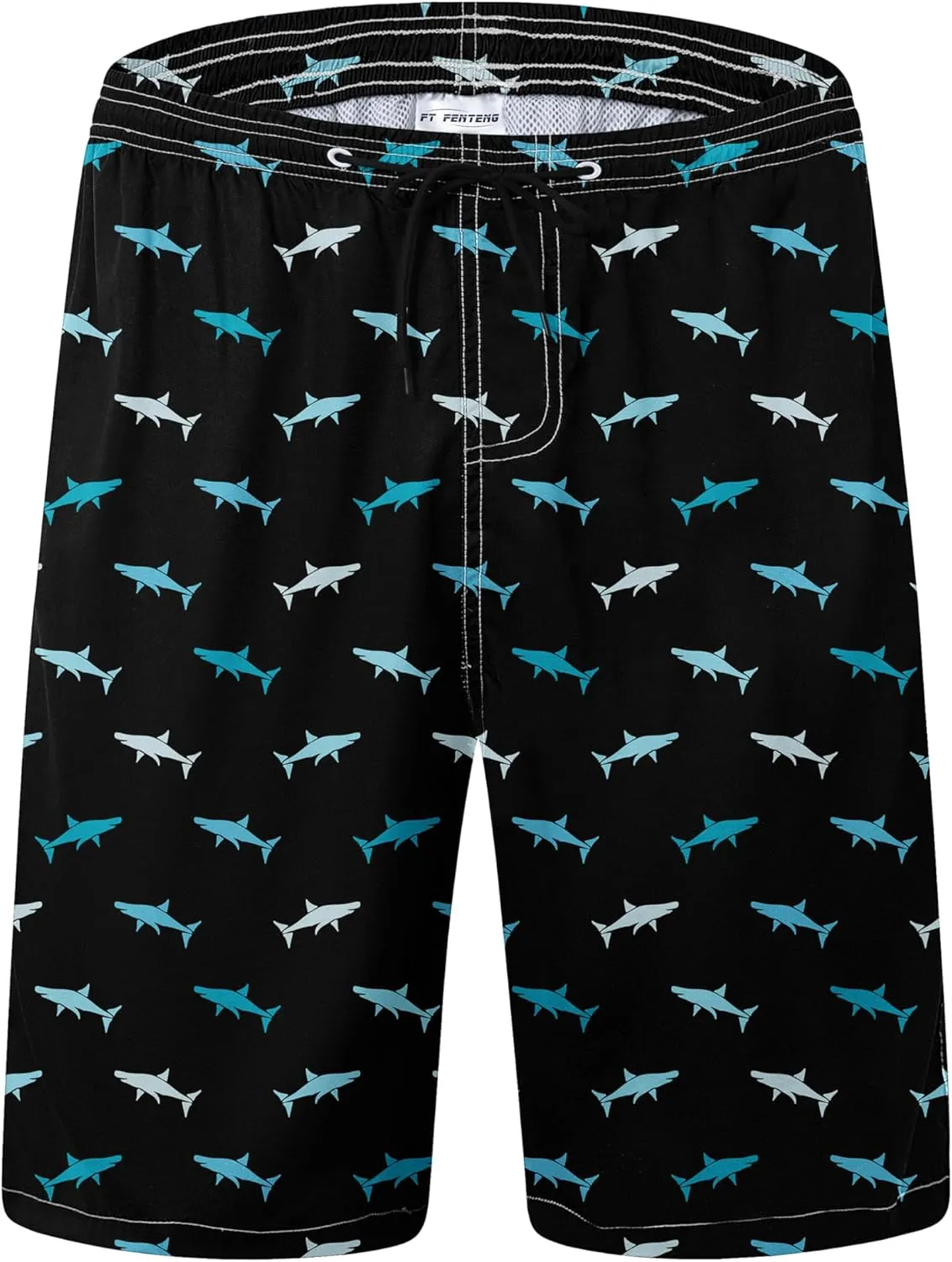 Mens Swim Trunks Quick Dry Board Shorts with Mesh Lining, Breathable Fit Hawaii Beach Shorts Swimwear Bathing Suits