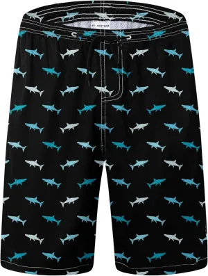 Mens Swim Trunks Quick Dry Board Shorts with Mesh Lining, Breathable Fit Hawaii Beach Shorts Swimwear Bathing Suits