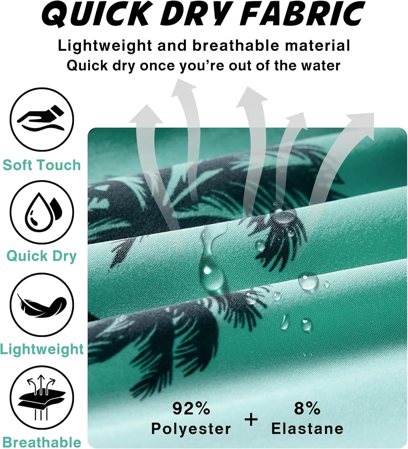 Mens Swim Trunks with Compression Liner 9" Swim Trunks Quick Dry Surfing Beach Shorts Hawaii Sports Shorts