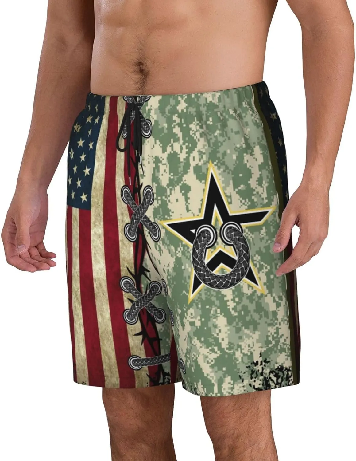 Mens Swim Trunks with Mesh Lining,Quick Dry Swimsuit Board Shorts Beach Pants Swimwear Bathing Suits