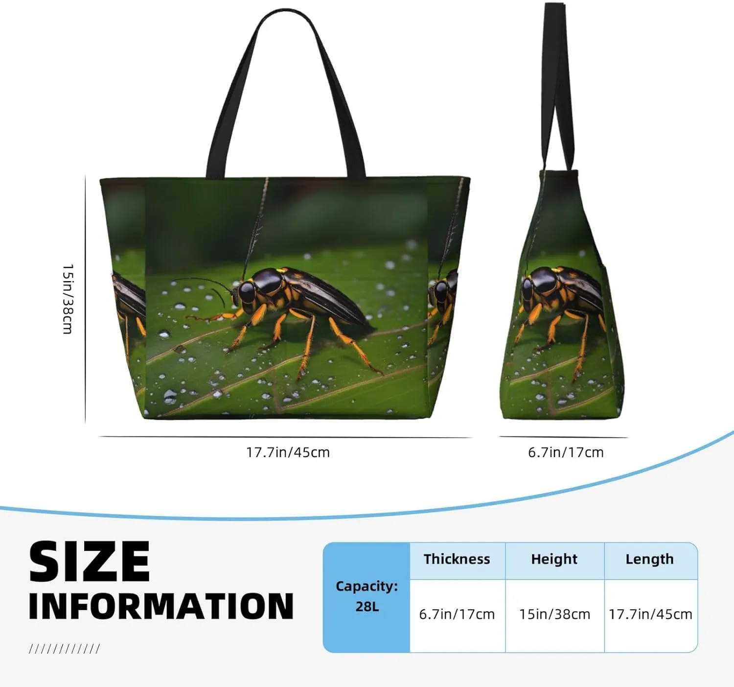 Mermaid Tattoo Spacious Large Capacity Beach Travel Bag - Foldable Beach Bag Tote Bag With Zipper