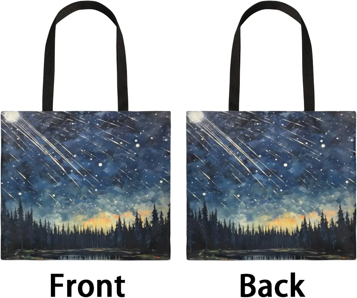 Merry Christmas Canvas Tote Bag for Women Men Stylish Tote Handbag Shoulder Bag Reusable Grocery Bag