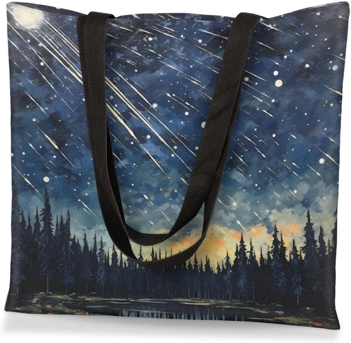 Merry Christmas Canvas Tote Bag for Women Men Stylish Tote Handbag Shoulder Bag Reusable Grocery Bag