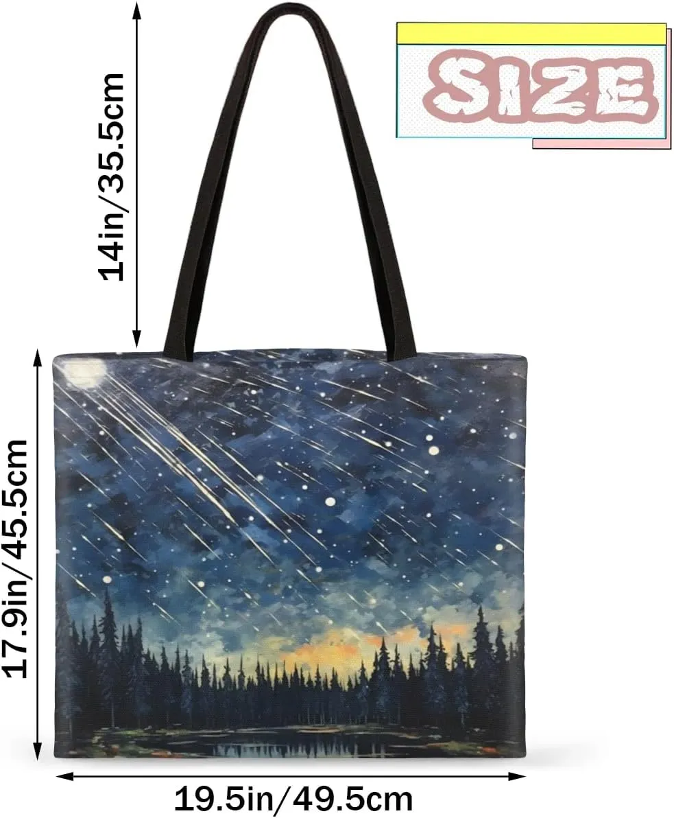Merry Christmas Canvas Tote Bag for Women Men Stylish Tote Handbag Shoulder Bag Reusable Grocery Bag