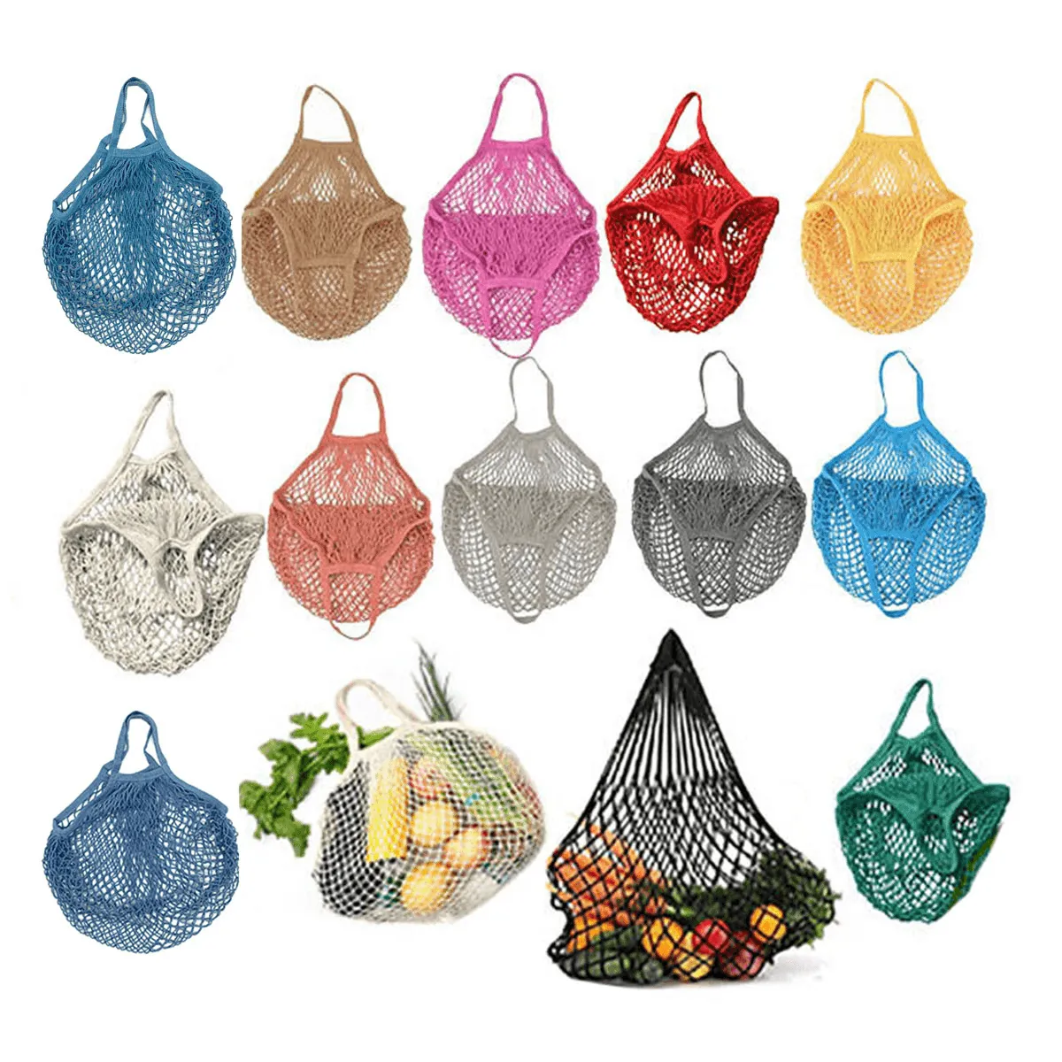 Mesh Net Turtle Bag String Shopping Bag Reusable Fruit Storage Handbag Totes Au