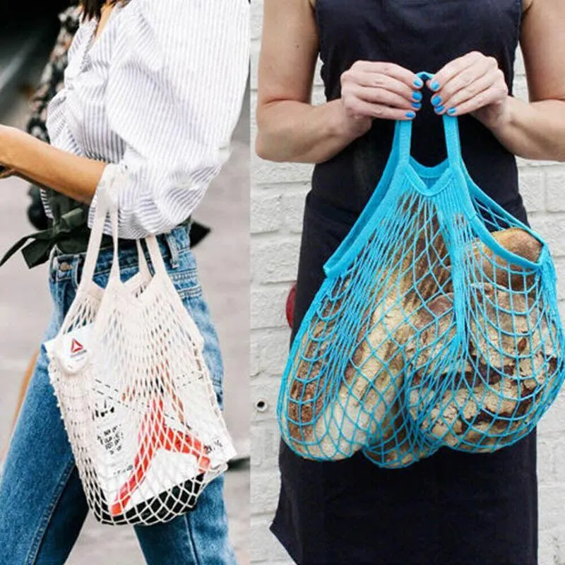 Mesh Net Turtle Bag String Shopping Bag Reusable Fruit Storage Handbag Totes Au