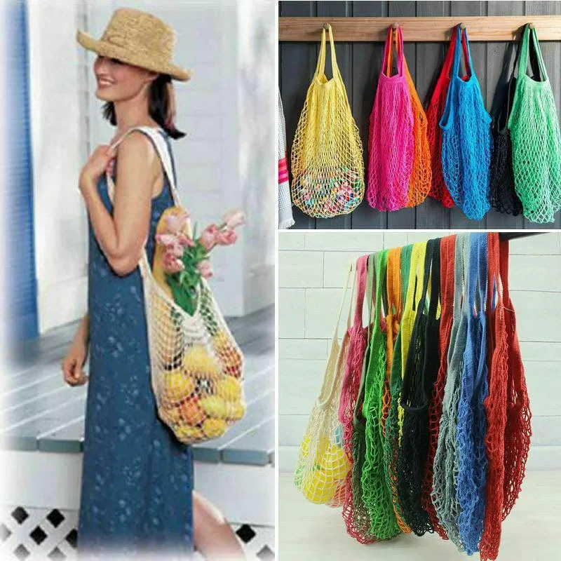 Mesh Net Turtle Bag String Shopping Bag Reusable Fruit Storage Handbag Totes Au