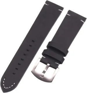 metal watch band,Leather Replacement Band,Watch Straps, Wrist strap for men and women, s 18 20 22mm Italian Leather Dark Brown Black Man Women Handmade Vintage Wrist Watch Band Strap Metal Buckle