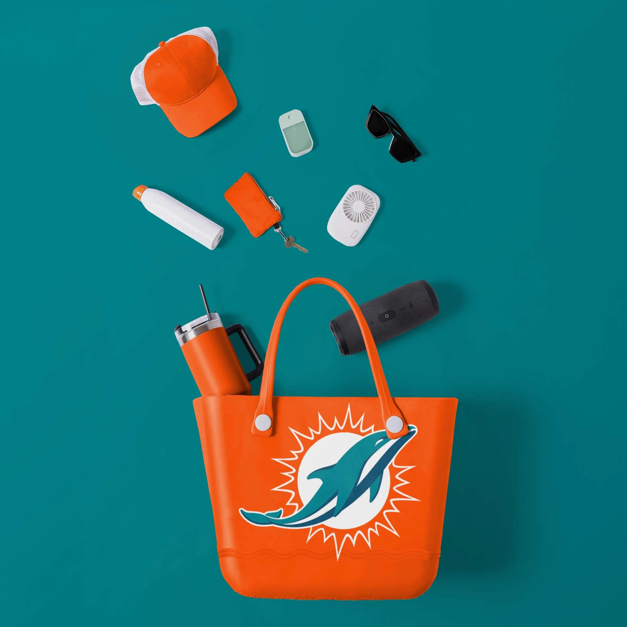 Miami Dolphins Big Logo Tailgate Tote Bag