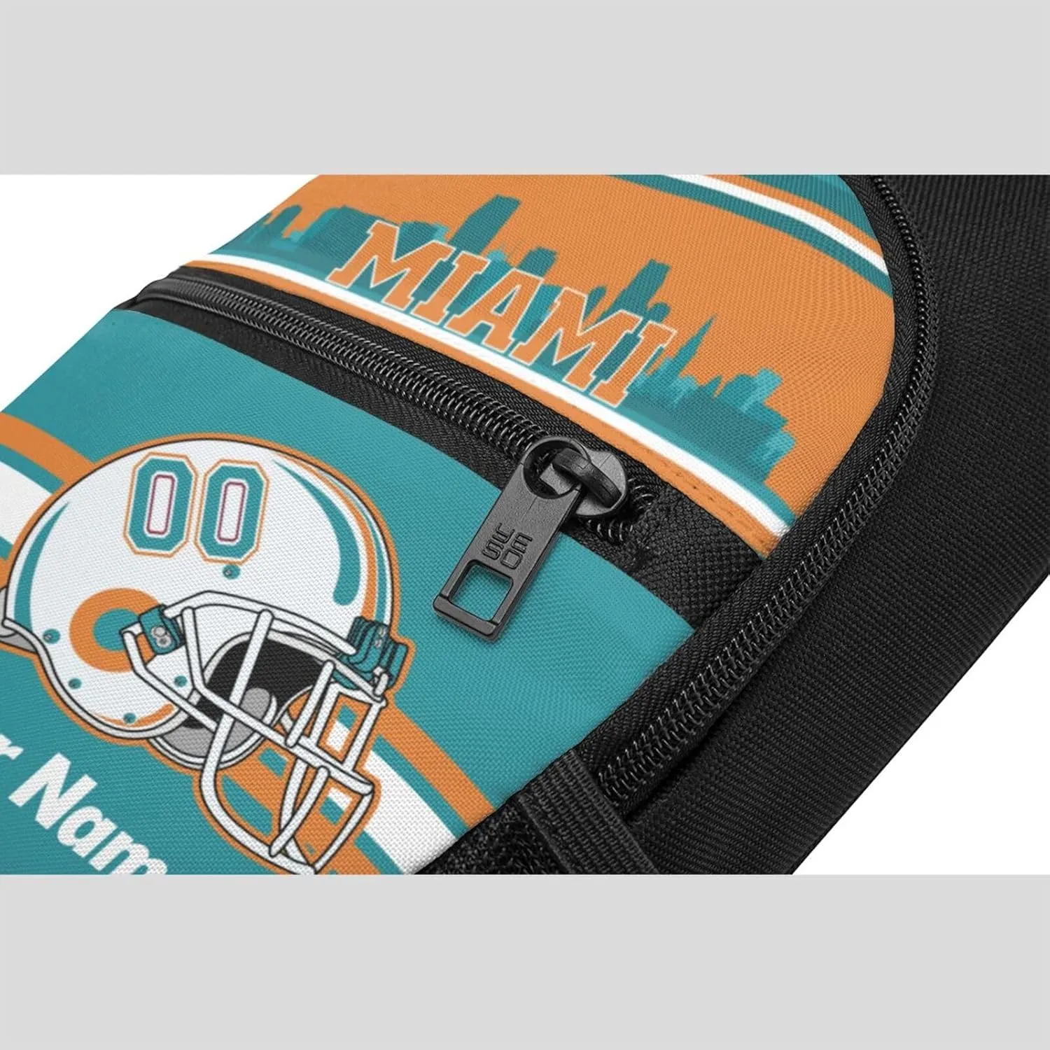 Miami Sling Bag,Custom Crossbody Sling Backpack With Name And Number,Personalized Cross Chest Bags,Sling Shoulder Backpack Daypack For Men Women Travel Outdoor