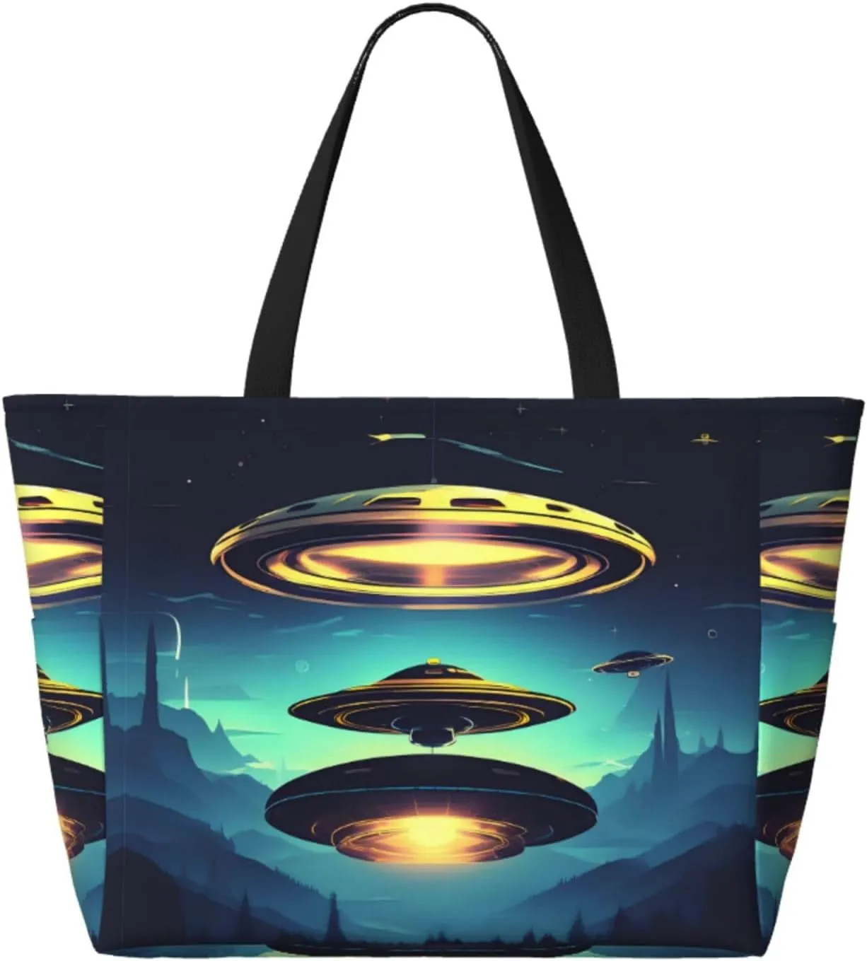 Mid Century Modern Spacious Large Capacity Beach Travel Bag - Foldable Beach Bag Tote Bag With Zipper