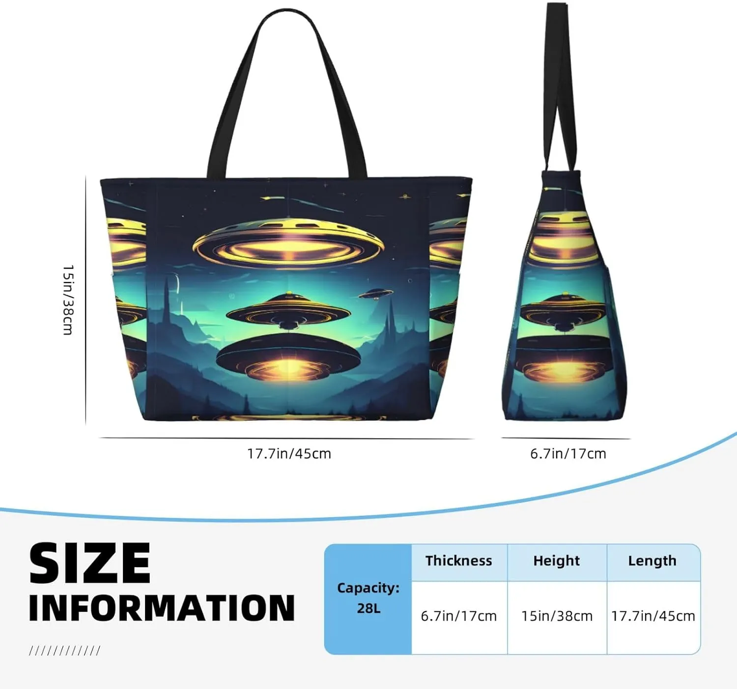 Mid Century Modern Spacious Large Capacity Beach Travel Bag - Foldable Beach Bag Tote Bag With Zipper