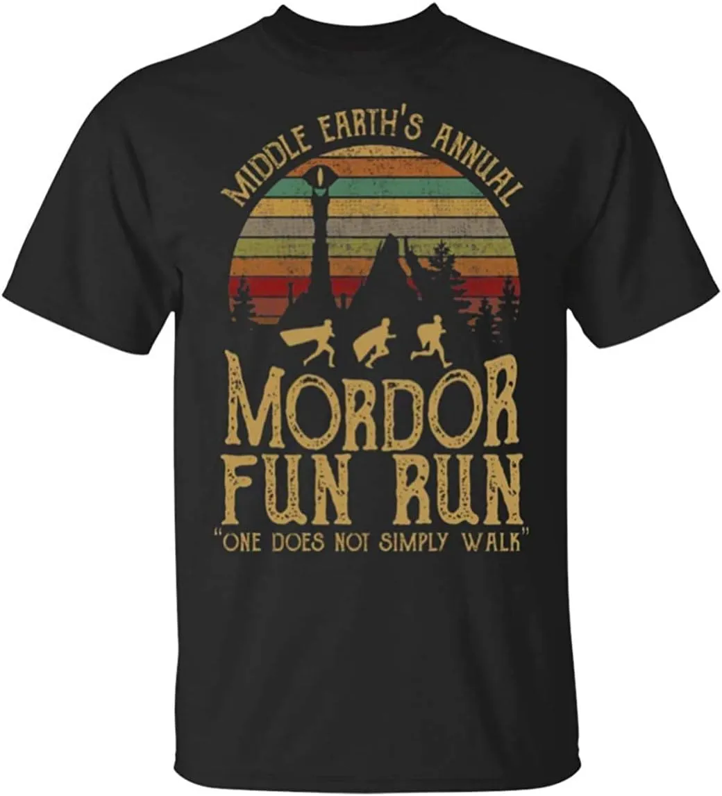 Middle Earth's Annual Mordor Fun Run one Does not Simply Walk T-Shirt for Men