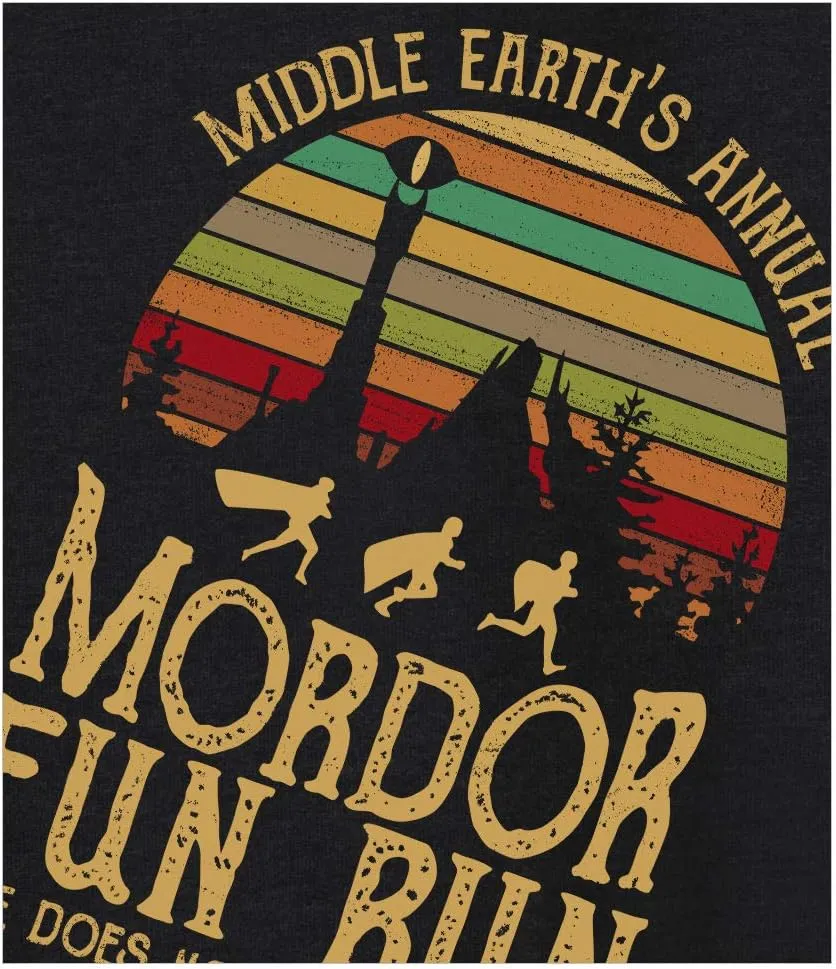 Middle Earth's Annual Mordor Fun Run one Does not Simply Walk T-Shirt for Men