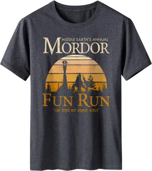 Middle Earth's Annual Mordor Fun Run one Does not Simply Walk T-Shirt for Men