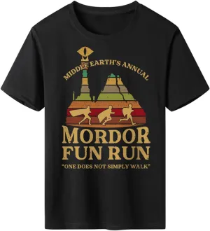 Middle Earth's Annual Mordor Fun Run one Does not Simply Walk T-Shirt for Men