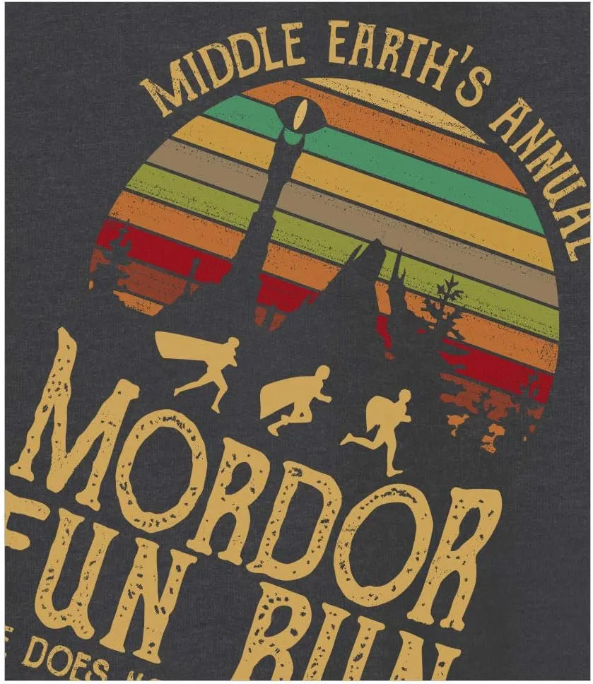 Middle Earth's Annual Mordor Fun Run one Does not Simply Walk T-Shirt for Men