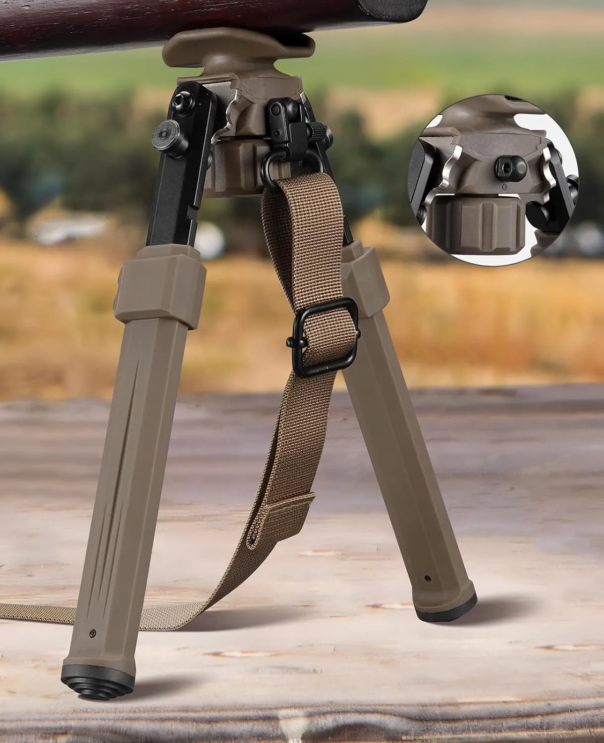 MidTen Sling Swivel Stud Bipod for Rifle - Hunting and Shooting