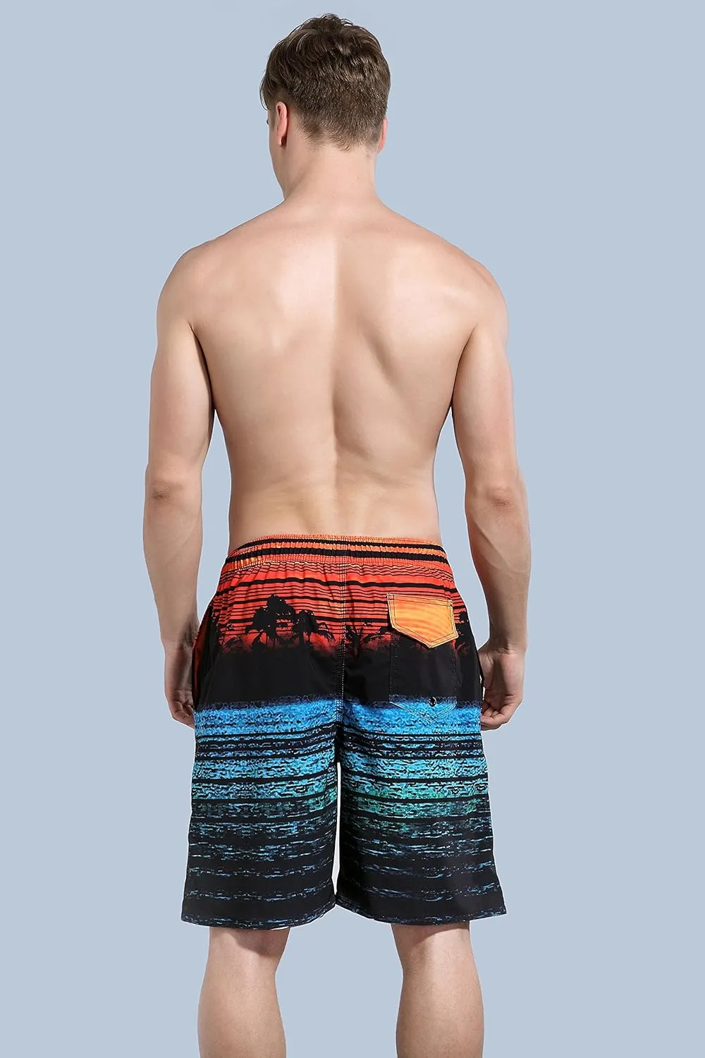 MILANKERR Mens Swim Trunks Swimming Trunks for Men,Mens Bathing Suit Swimsuit Men's Swimwear Swim Short 9" Inseam 20" Outseam