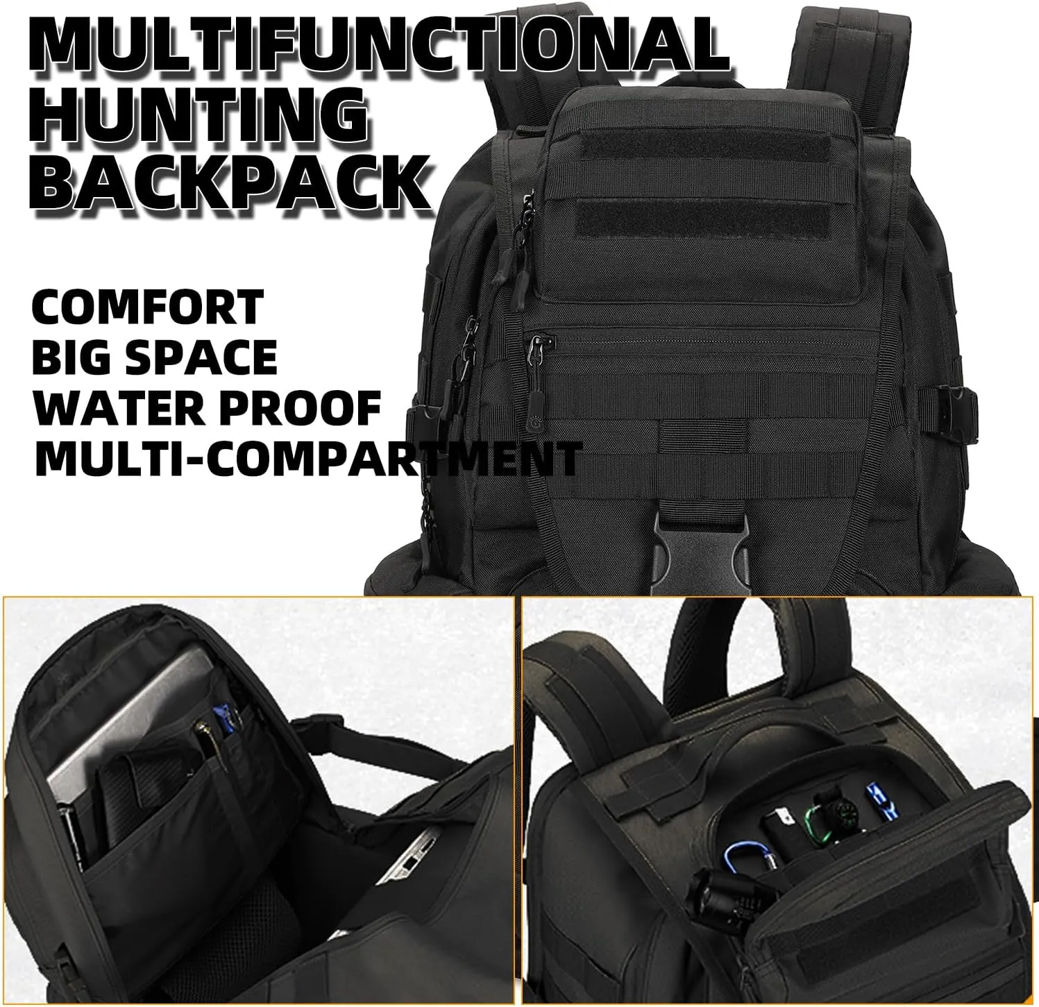 Military Tactical Backpack Waterproof Outdoor Hunting Backpack Large Capacity Hunting Day Pack