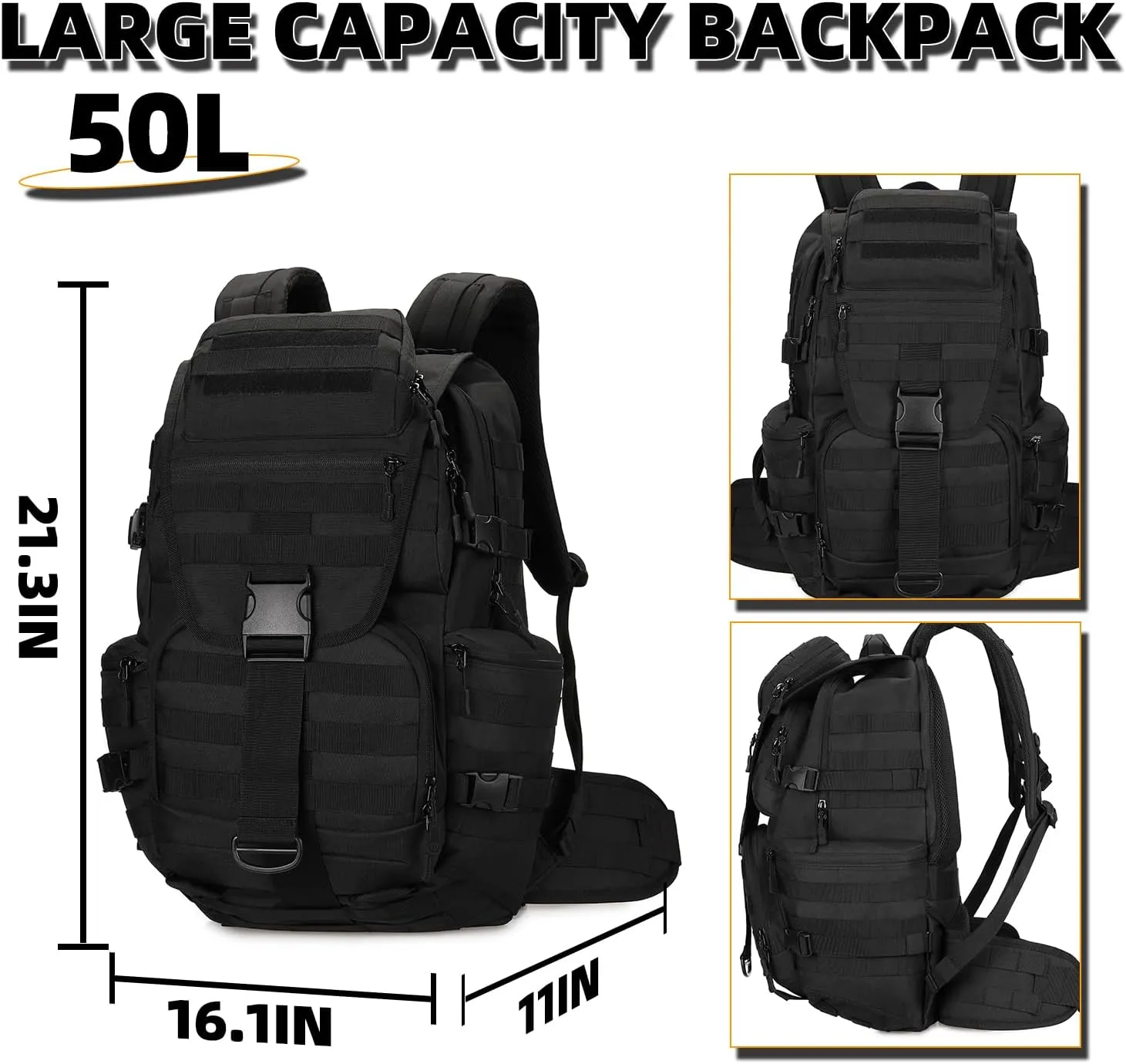 Military Tactical Backpack Waterproof Outdoor Hunting Backpack Large Capacity Hunting Day Pack