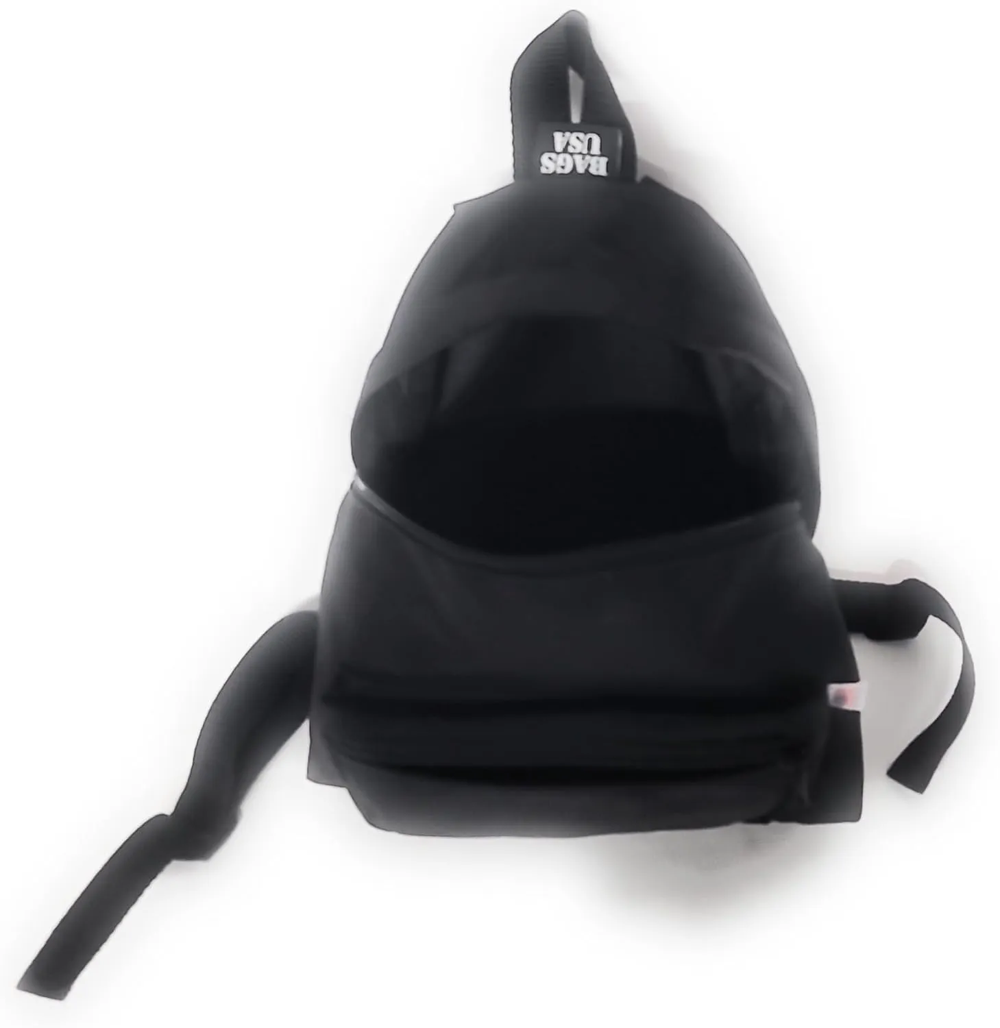 Mini Backpack, Ladies Purse Style Backpack with Front Pocket for Cellphone Made In USA. (Black)