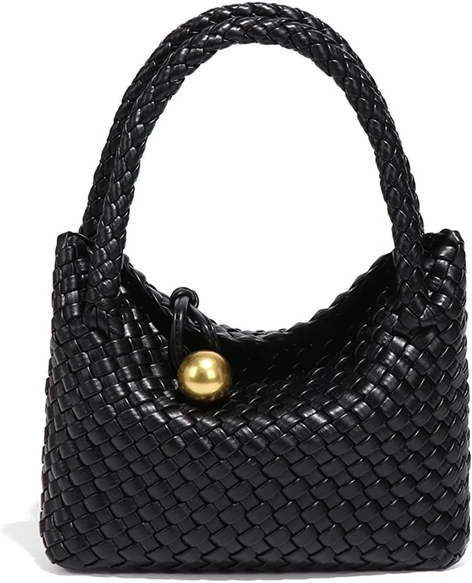 Mini Woven Women's Handbag Lightweight Luxury Vegan Leather Handle Fashion Business Daily Crossbody Bag