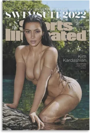 Model Kim Kardashian Sexy Poster (35) Picture Print Wall Art Poster Painting Canvas Posters Artworks Room Aesthetic 12x18inch(30x45cm)