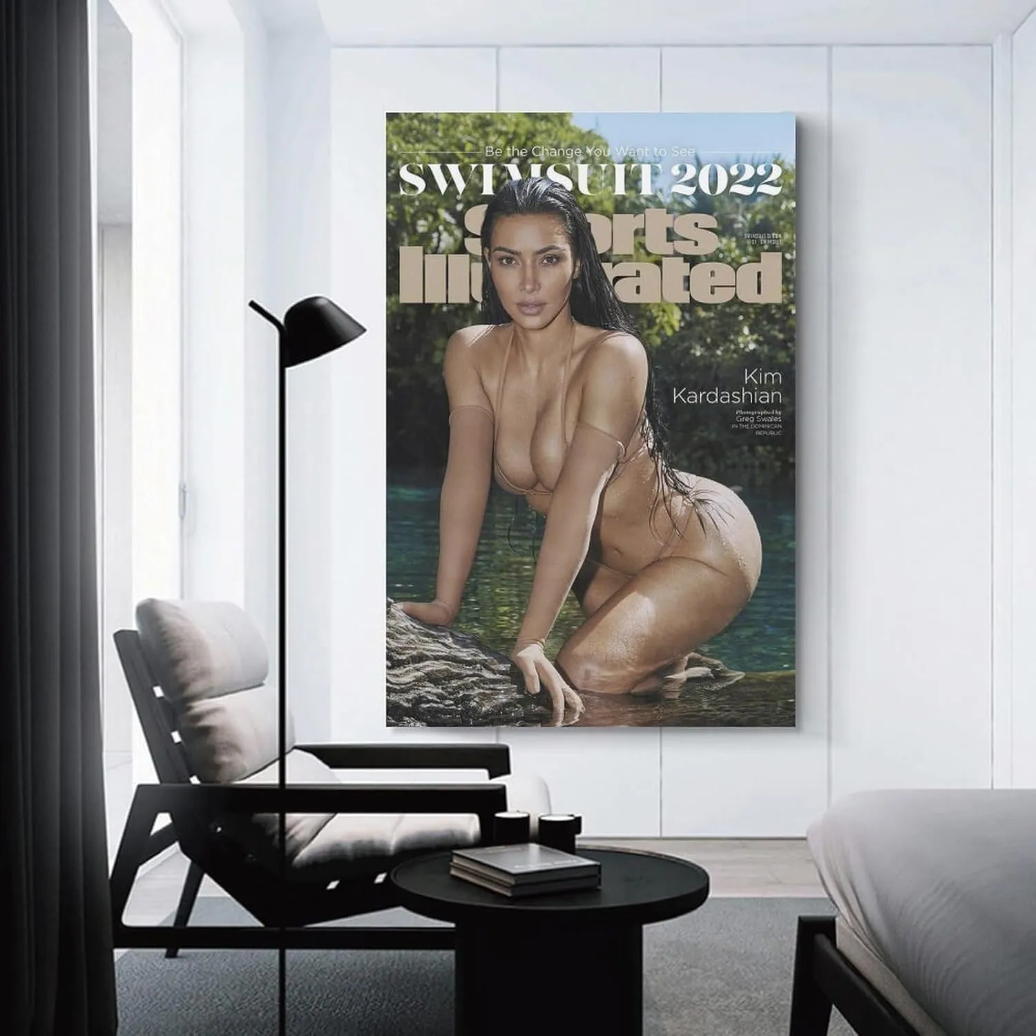 Model Kim Kardashian Sexy Poster (35) Picture Print Wall Art Poster Painting Canvas Posters Artworks Room Aesthetic 12x18inch(30x45cm)