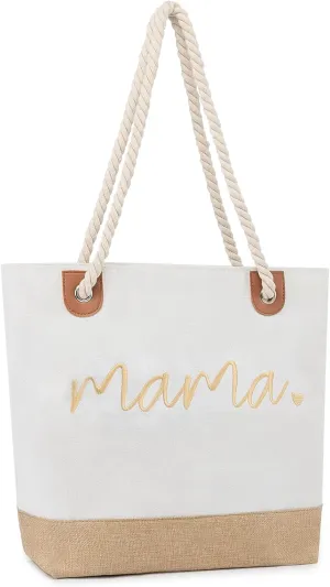 mommy bag,mama bag,Mom Gift From Daughter, Mother Gifts Momlife Tote for Hospital, Canvas Aesthetic Tote Bag