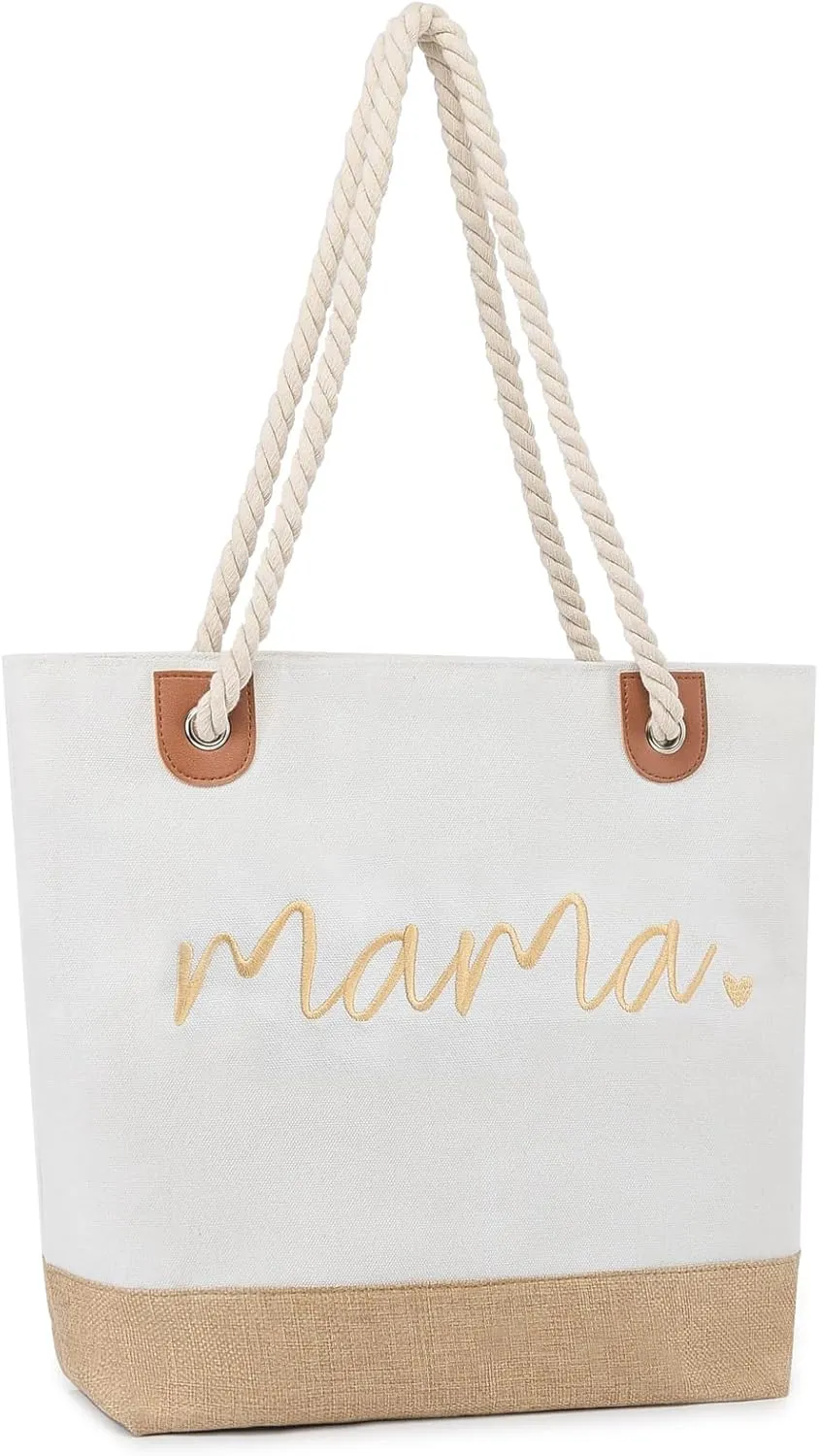 mommy bag,mama bag,Mom Gift From Daughter, Mother Gifts Momlife Tote for Hospital, Canvas Aesthetic Tote Bag