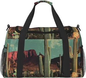 Moon Desert Travel Duffel Bag Tote Bag Sports Gym Bag For Women And Men