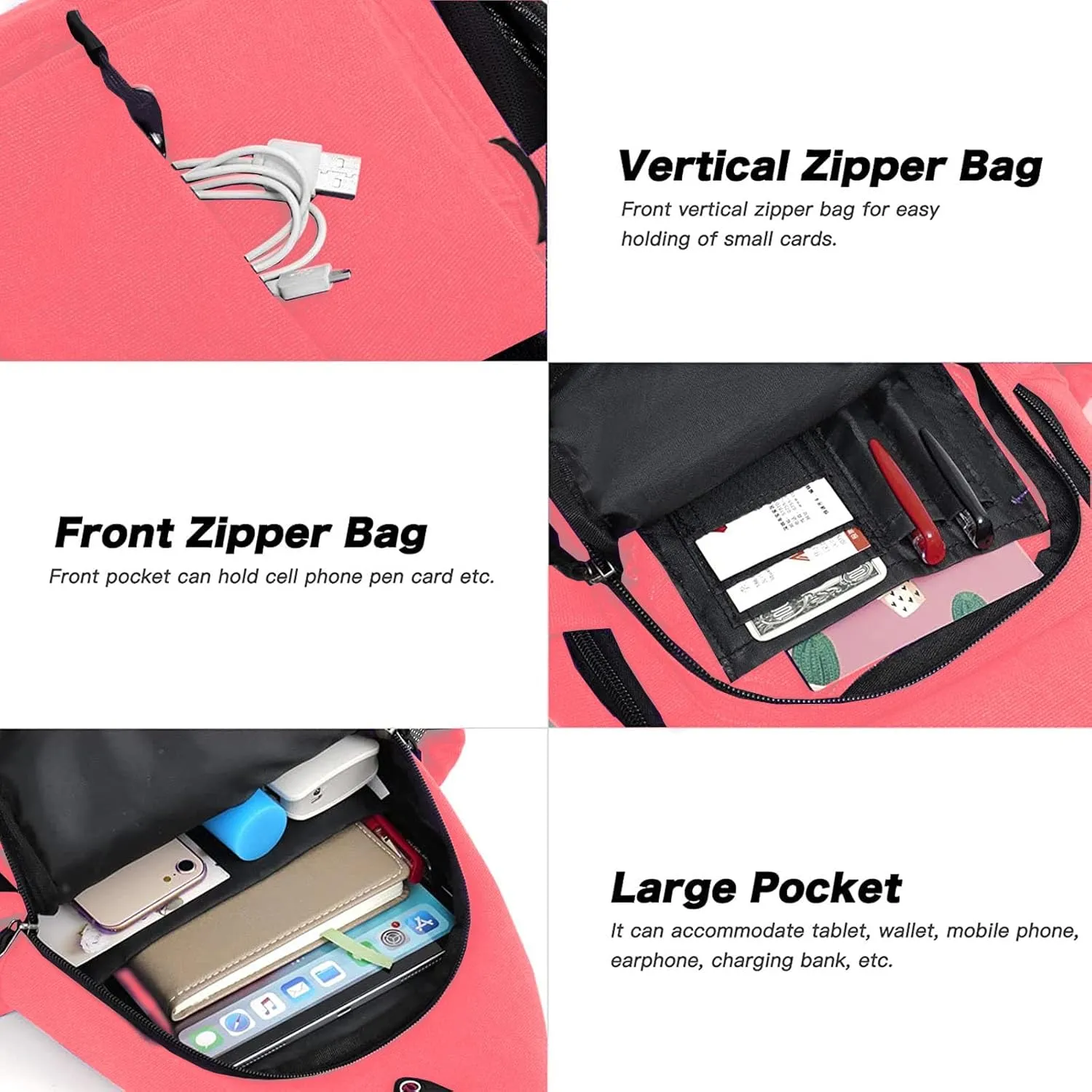 MOSISO Sling Backpack,Canvas Crossbody Hiking Daypack Bag with Anti-theft Pocket