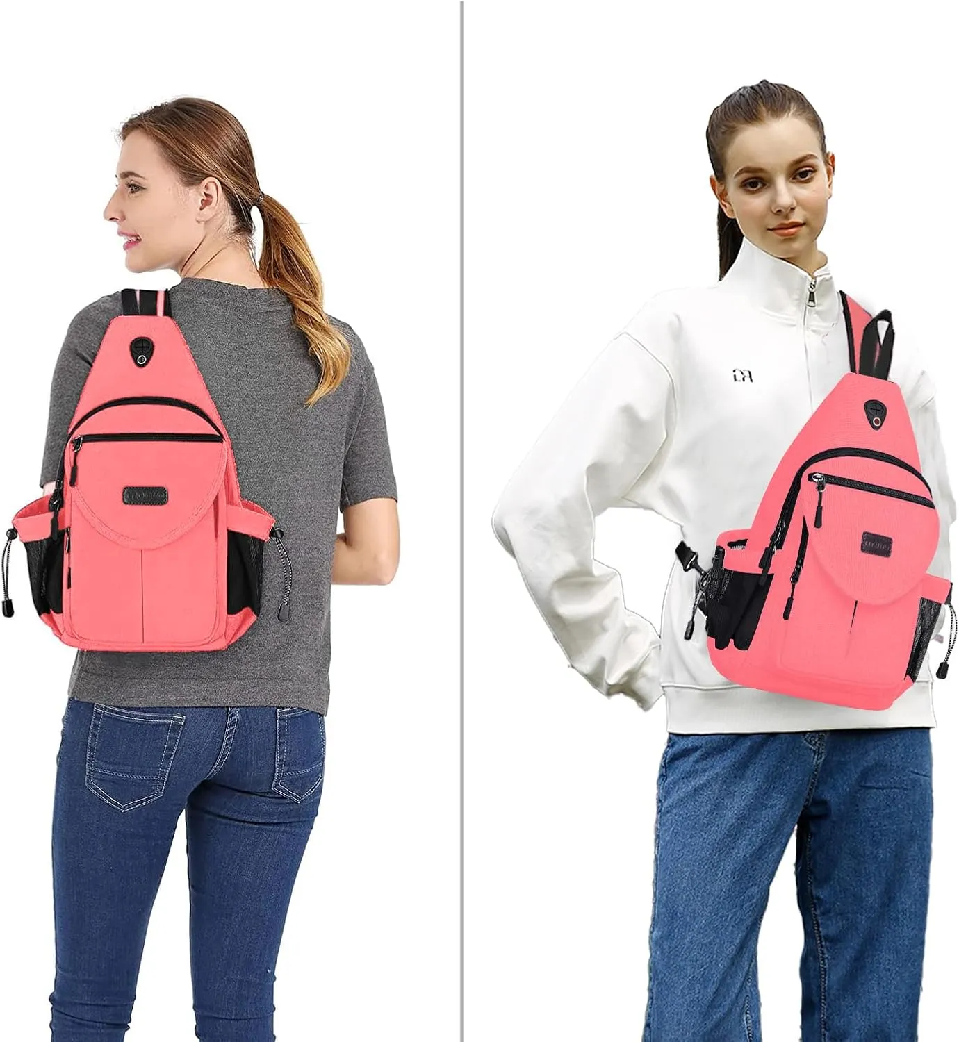 MOSISO Sling Backpack,Canvas Crossbody Hiking Daypack Bag with Anti-theft Pocket