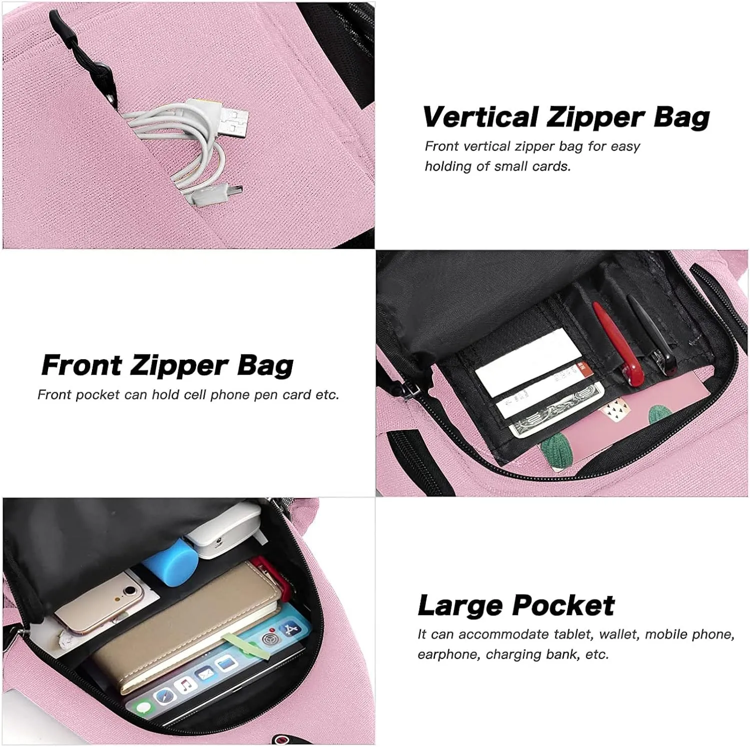 MOSISO Sling Backpack,Canvas Crossbody Hiking Daypack Bag with Anti-theft Pocket