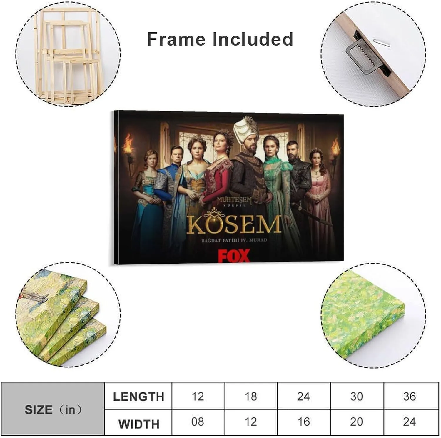 Muhtesem Yuzyil Kosem Ver8 Canvas Art Poster And Wall Art Picture Print Modern Family Bedroom Decor Posters 20x30inch(50x75cm)