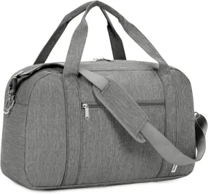 Narwey Carry on Bag 22x14x9 Airlines Approved, Carry on Duffle Bag for Airplane with Wet Pocket, Travel Duffel Bag Luggage Bag Weekender Overnight for Women Men (Grey)