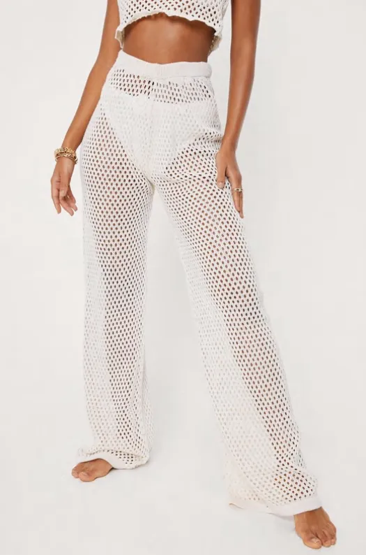 Nasty Gal Crochet Cover Up Pants