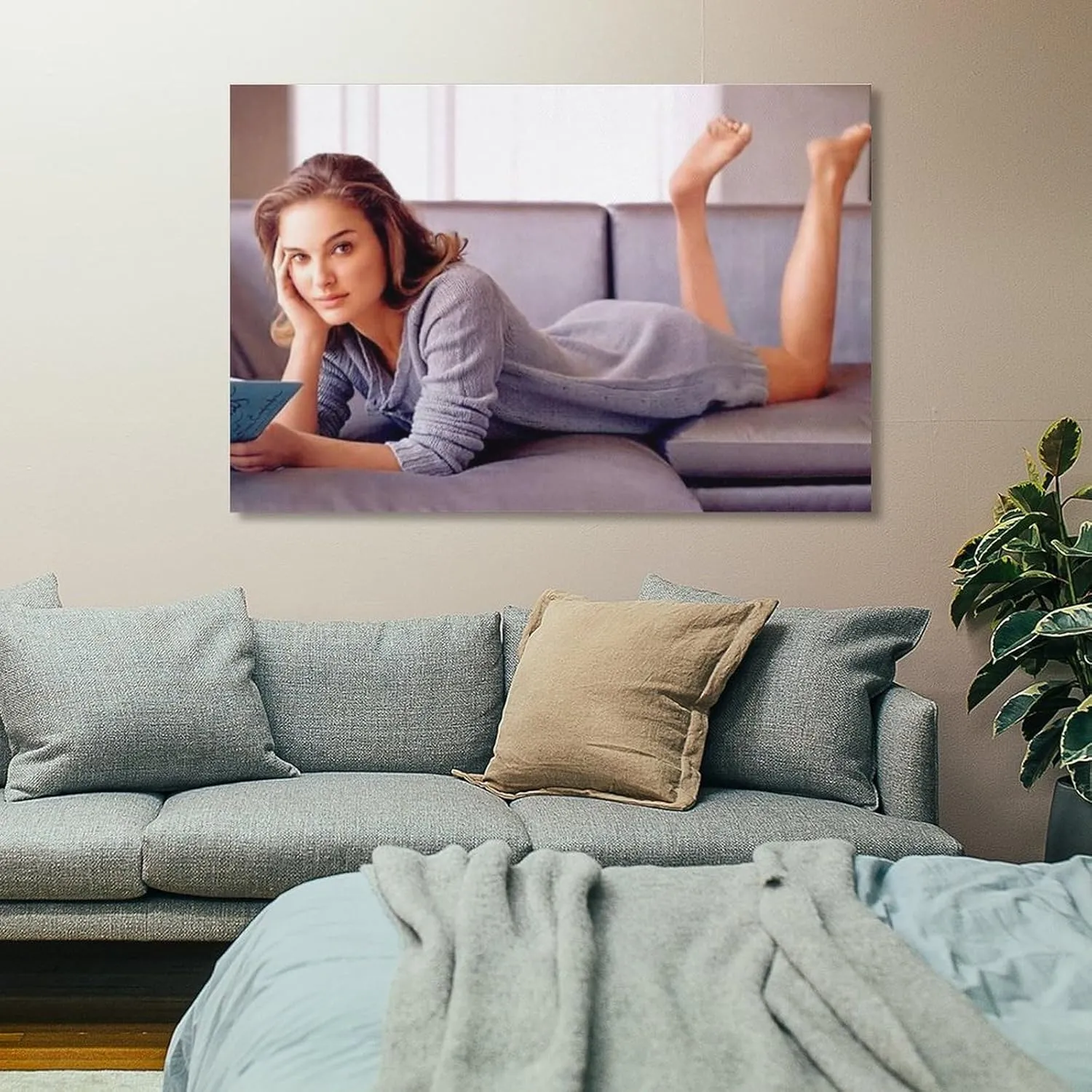Natalie Portman Sexy Poster (8) Wall Art Picture Painting Poster Canvas Print Posters Artworks Bedroom Living Room Decor 20x30inch(50x75cm)