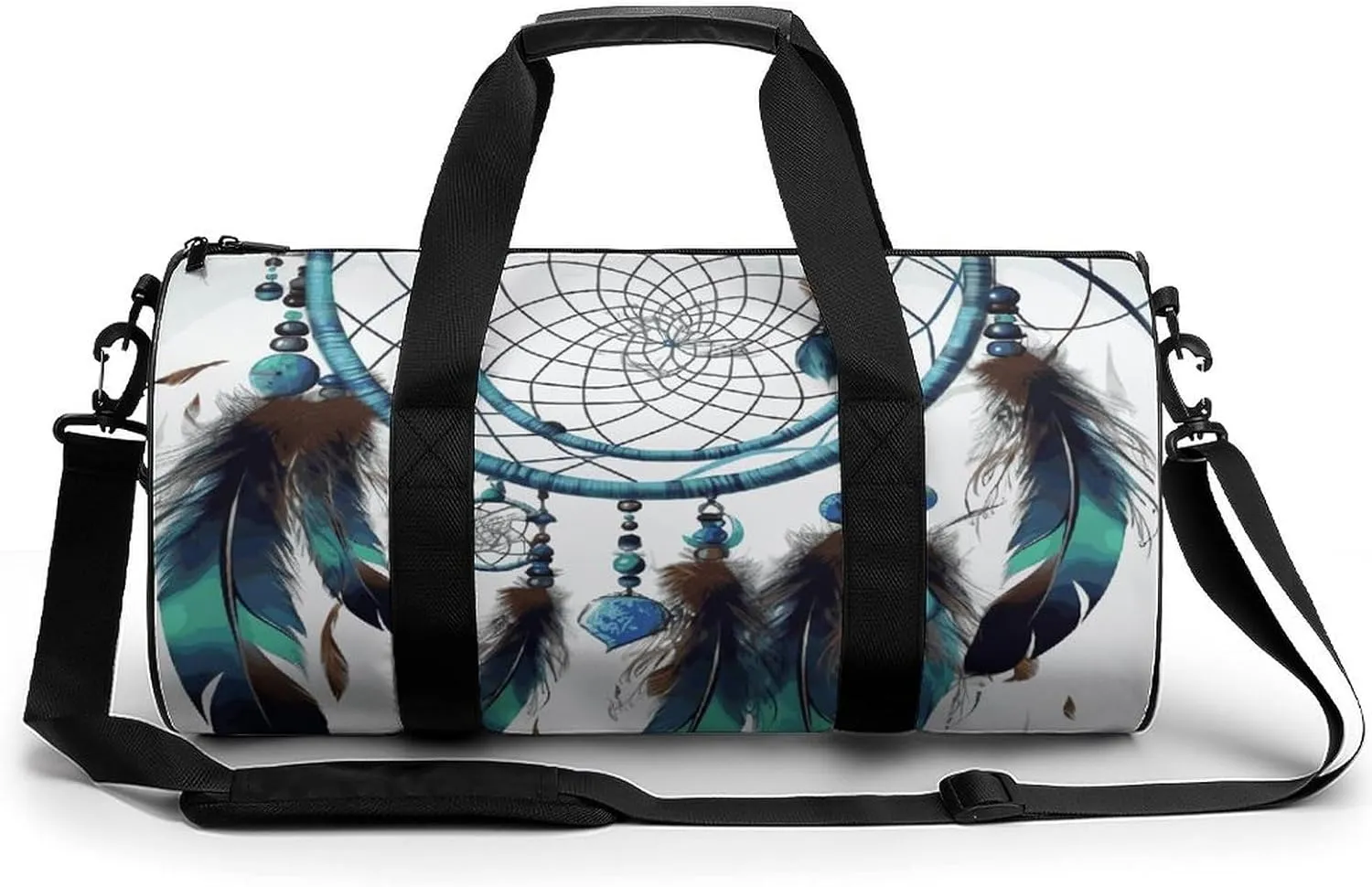 Native American Dream Catcher Sport Gym Duffle Travel Bag for Women Men Overnight Weekender Bag with Shoe Compartment,Wet Pocket, 17.7in/9in/9in, style
