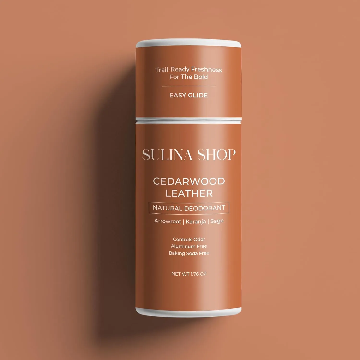 Natural Cedarwood Men Deodorant - Aluminum-Free & Baking Soda Free, 24-Hour Odor Protection, Eco-Friendly & 100% Organic with Cedarwood Scent