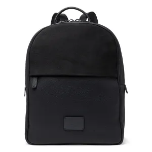 Navy Calf-Leather & Nubuck Business-Casual Backpack - Anderson's